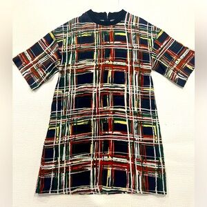 Marni Brave Kids Linen Plaid Tunic/Dress